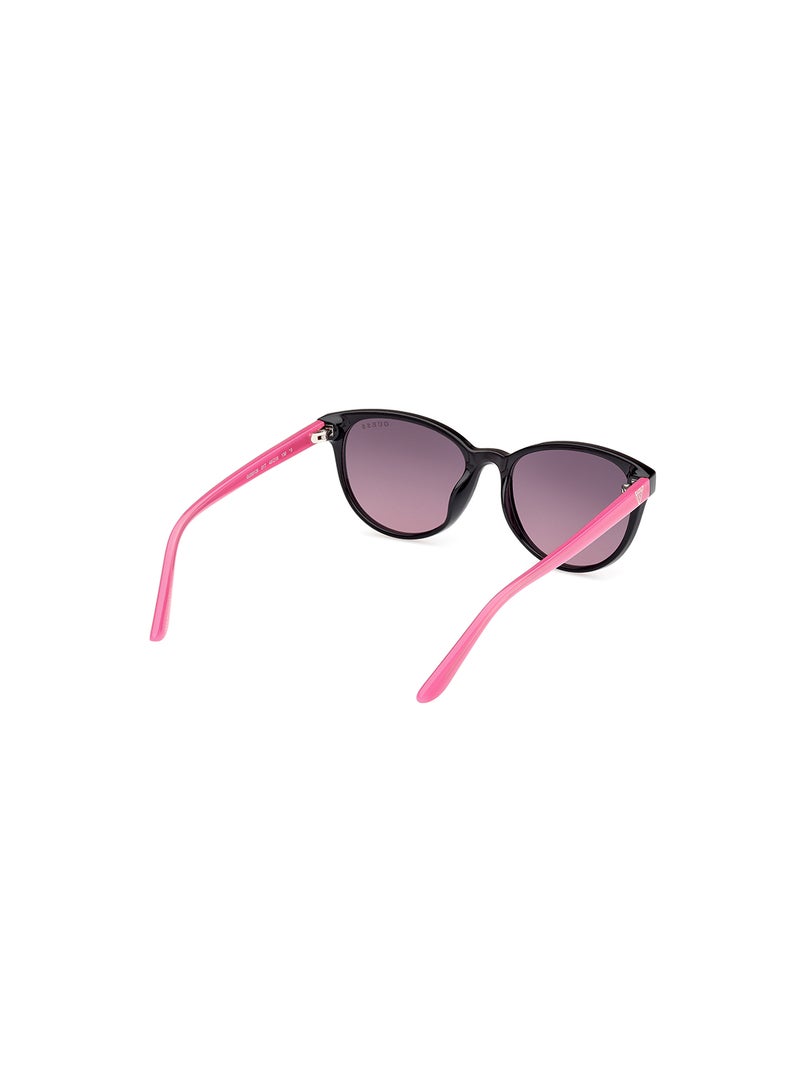 Girls UV Protection Cat Eye Shape Sunglasses - GU0012601T49 - Lens Size: 49 Mm - Shiny Black