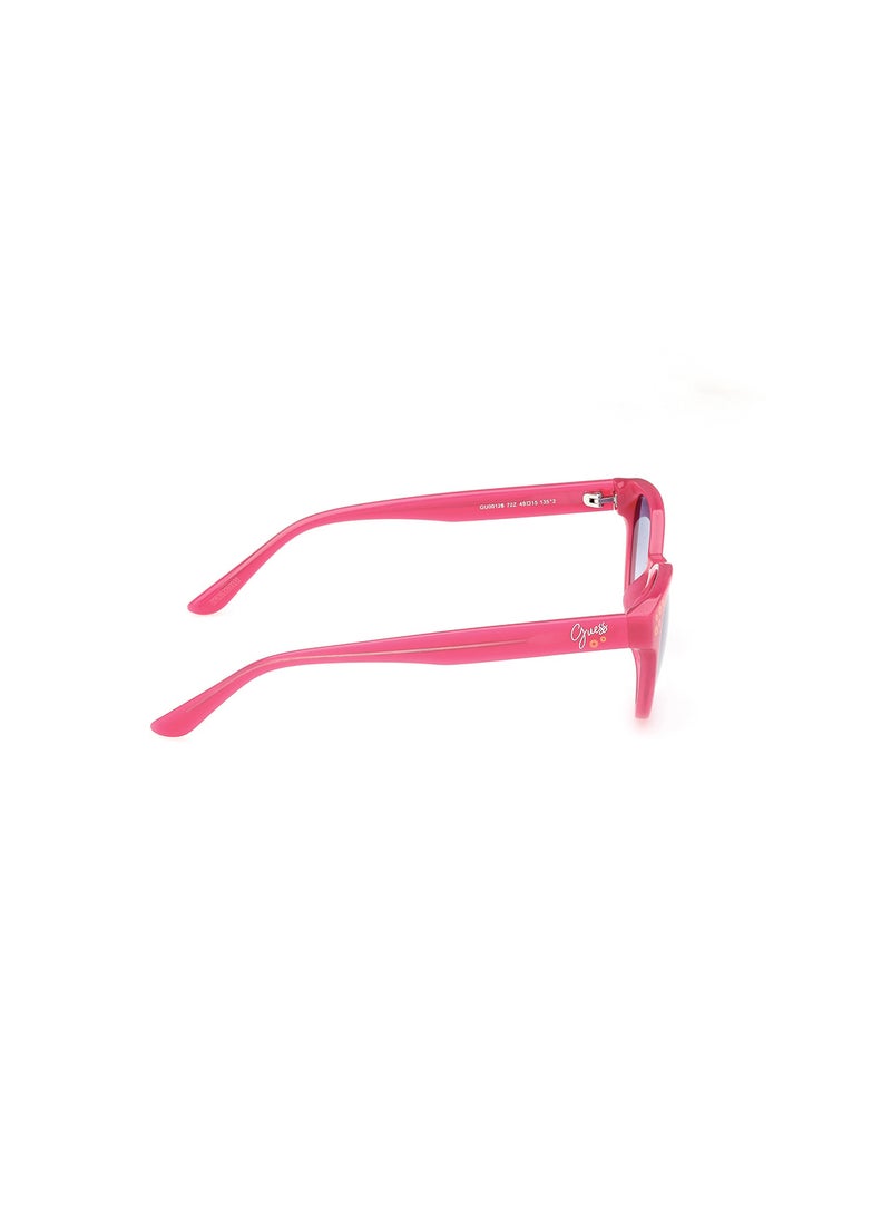 Girls UV Protection Cat Eye Shape Sunglasses - GU0012872Z49 - Lens Size: 49 Mm - Shiny Dark Pink