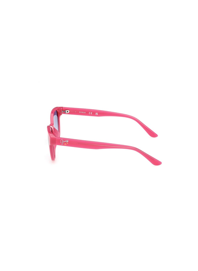 Girls UV Protection Cat Eye Shape Sunglasses - GU0012872Z49 - Lens Size: 49 Mm - Shiny Dark Pink