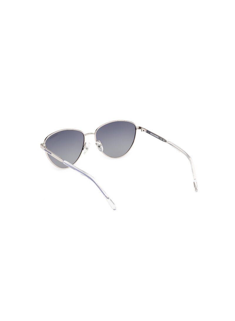 Girls Polarized Oval Shape Metal Sunglasses SE0002310D53 - Lens Size: 53 Mm - Shiny Light Nickeltin