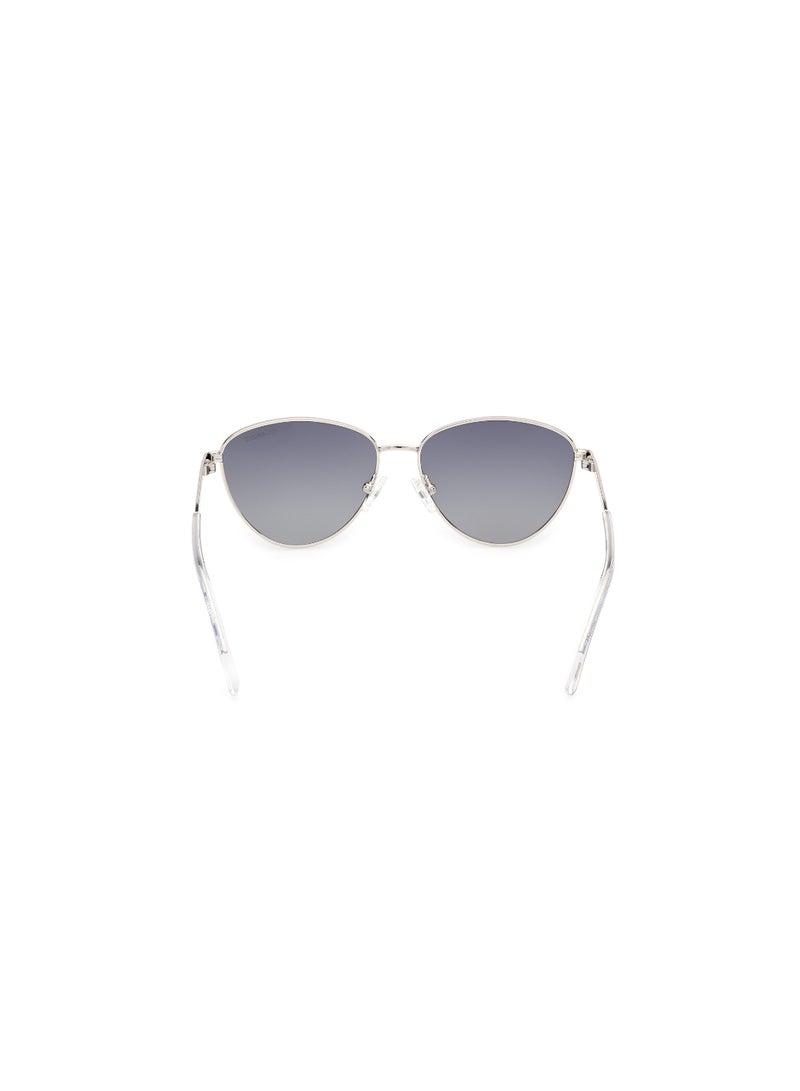 Girls Polarized Oval Shape Metal Sunglasses SE0002310D53 - Lens Size: 53 Mm - Shiny Light Nickeltin