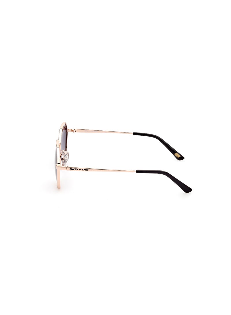 Girls Polarized Asymmetrical Shape Metal Sunglasses SE617828D52 - Lens Size: 52 Mm - Shiny Rose Gold