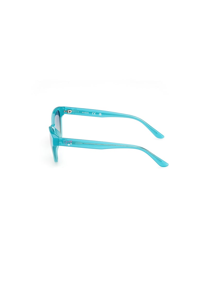 Girls UV Protection Cat Eye Shape Sunglasses - GU0012887W49 - Lens Size: 49 Mm - Shiny Turquoise