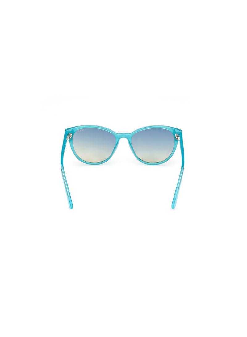 Girls UV Protection Cat Eye Shape Sunglasses - GU0012887W49 - Lens Size: 49 Mm - Shiny Turquoise