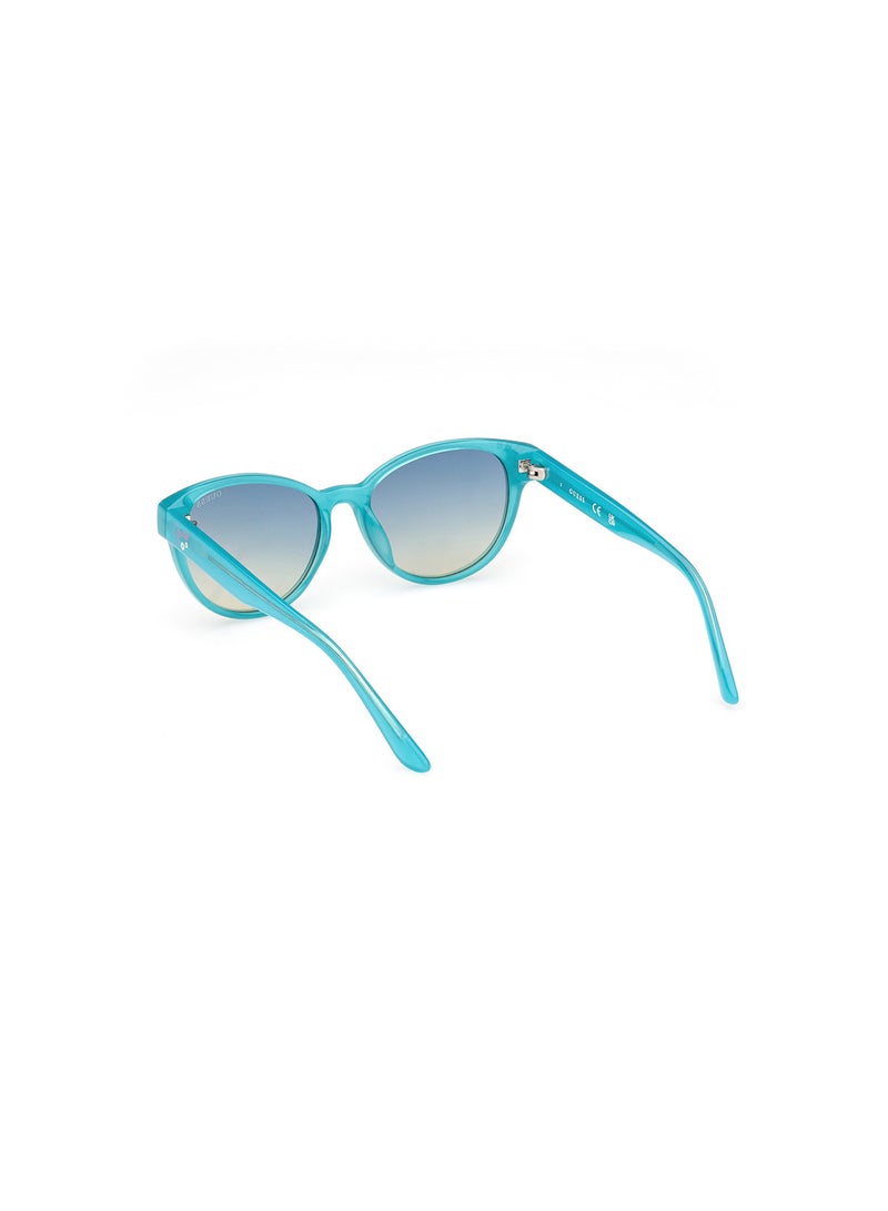 Girls UV Protection Cat Eye Shape Sunglasses - GU0012887W49 - Lens Size: 49 Mm - Shiny Turquoise