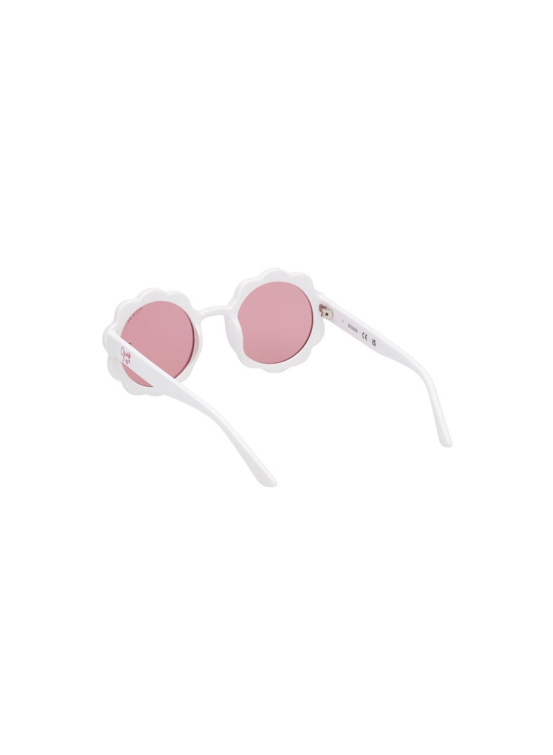 Girls UV Protection Round Shape Sunglasses - GU0012721S45 - Lens Size: 45 Mm - Shiny White