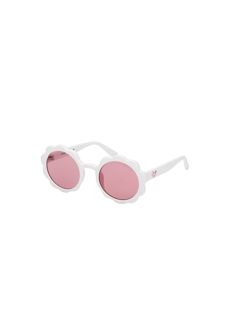 Girls UV Protection Round Shape Sunglasses - GU0012721S45 - Lens Size: 45 Mm - Shiny White