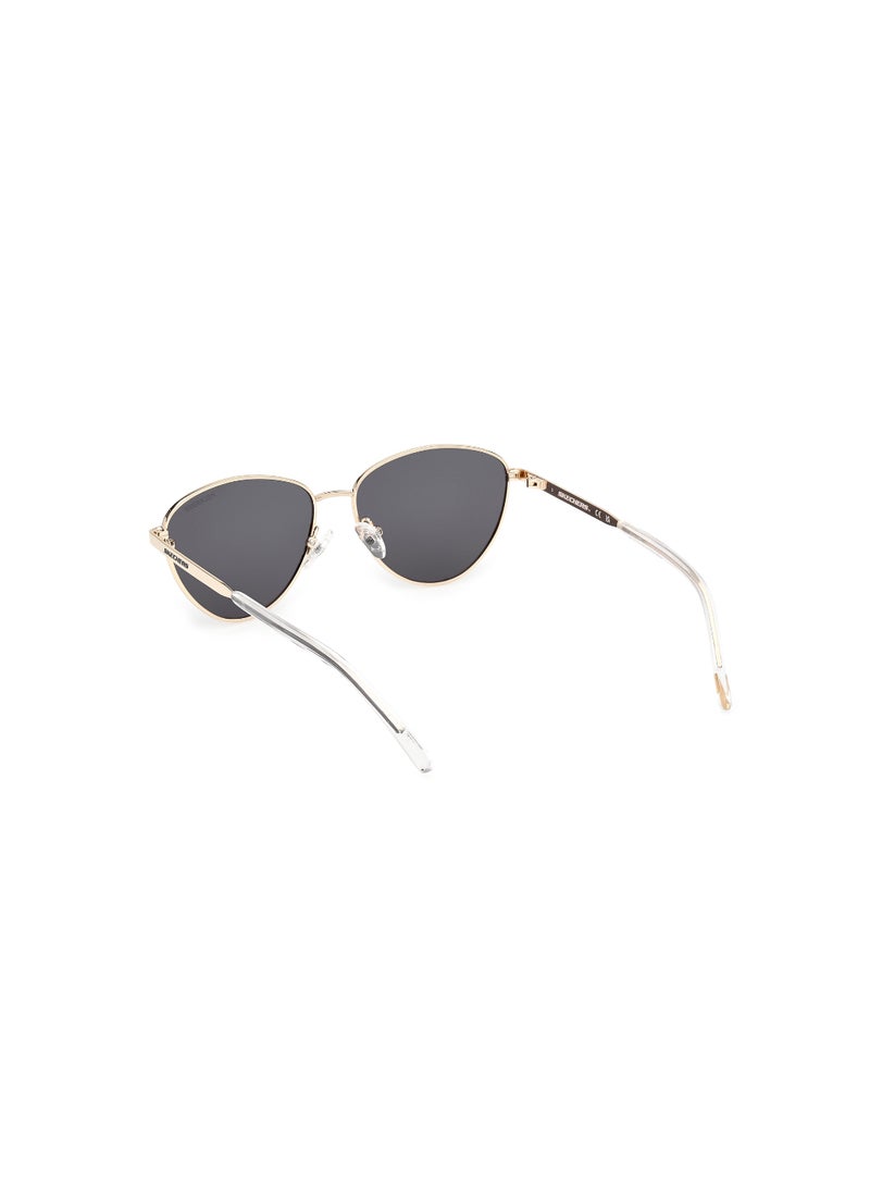 Girls Polarized Oval Shape Metal Sunglasses SE0002332D53 - Lens Size: 53 Mm - Gold