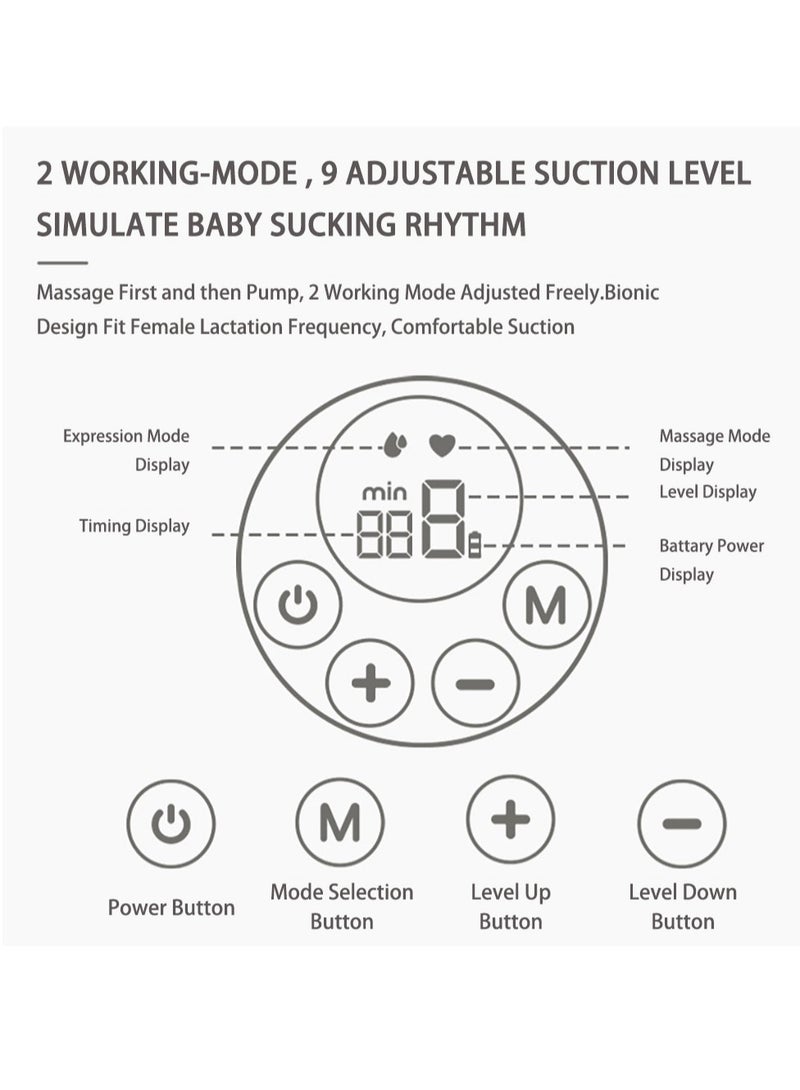 S12 Bilateral Wearable Breast Pump Wireless Breast Pumps Hands Free Milk Extractor Low Noise Memory Function Portable Electric Breastfeeding Pump