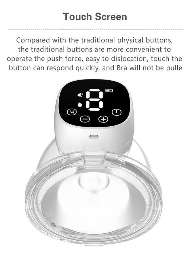 Wearable Breast Pump, Electric Breast Pump, Hands Free & Low Noise Portable Breast Pump