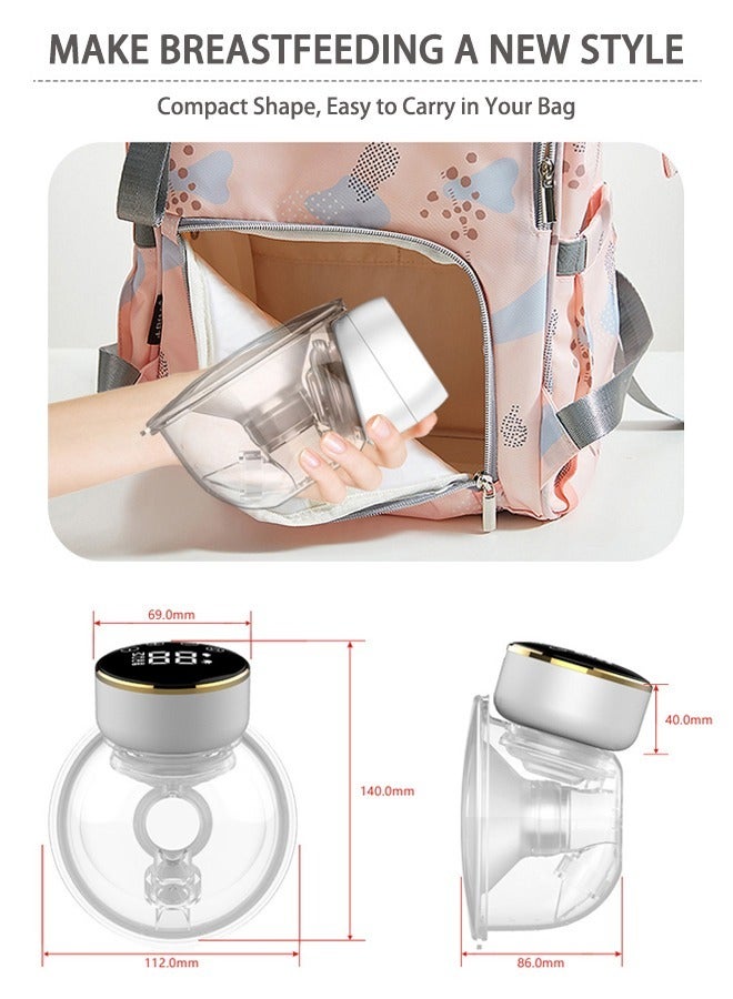 Wearable Breast Pump, Electric Breast Pump, Hands Free & Low Noise Portable Breast Pump