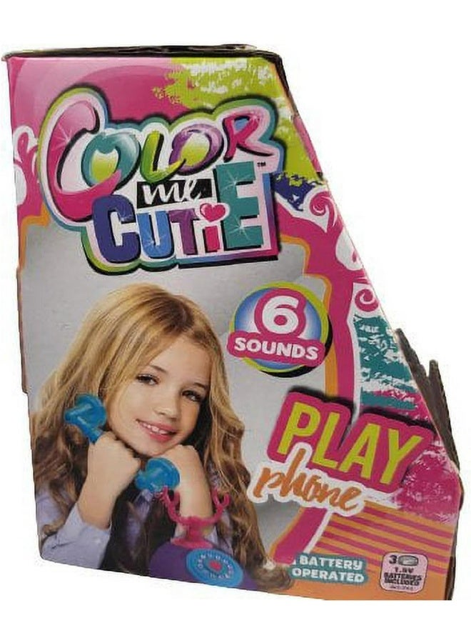 JA-RU Play Phone by Color Me Cutie for Kids, 6 Sound Telephone Toy