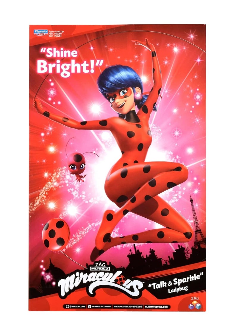 Talk and Sparkle 10.5” Ladybug Deluxe Doll with Lights and Sounds | Material : Plastic | Age Group : 4 Years+ | Fashion Doll