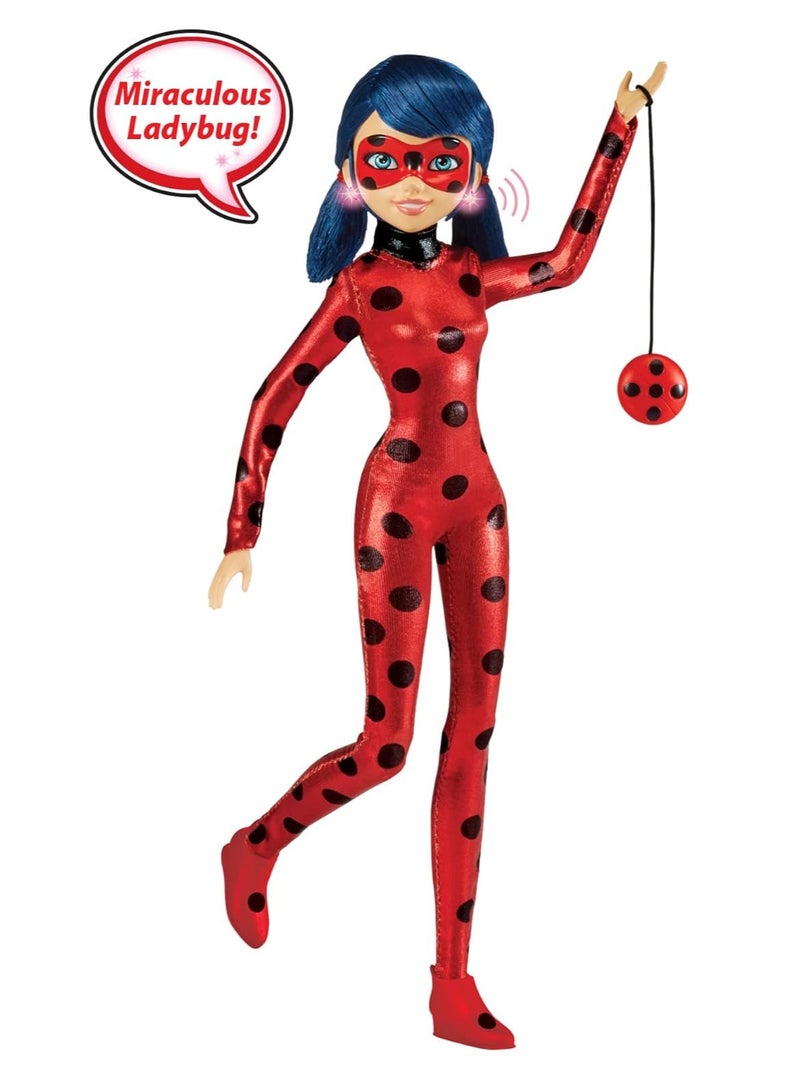 Talk and Sparkle 10.5” Ladybug Deluxe Doll with Lights and Sounds | Material : Plastic | Age Group : 4 Years+ | Fashion Doll