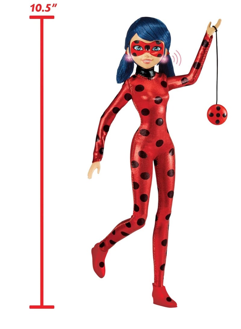 Talk and Sparkle 10.5” Ladybug Deluxe Doll with Lights and Sounds | Material : Plastic | Age Group : 4 Years+ | Fashion Doll