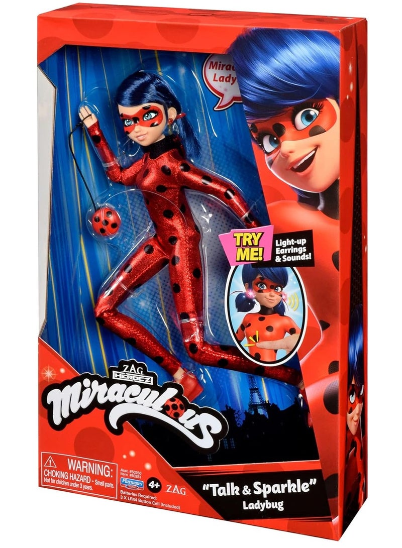 Talk and Sparkle 10.5” Ladybug Deluxe Doll with Lights and Sounds | Material : Plastic | Age Group : 4 Years+ | Fashion Doll