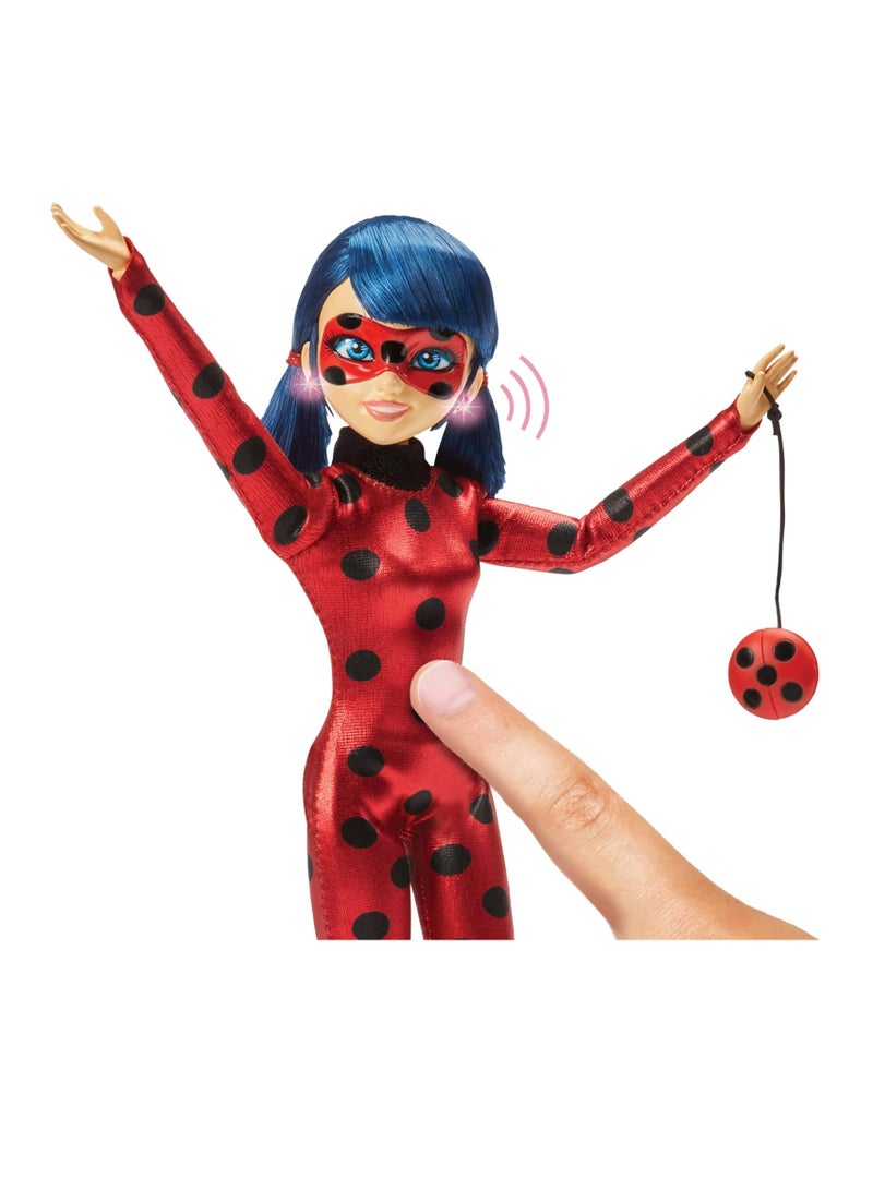 Talk and Sparkle 10.5” Ladybug Deluxe Doll with Lights and Sounds | Material : Plastic | Age Group : 4 Years+ | Fashion Doll