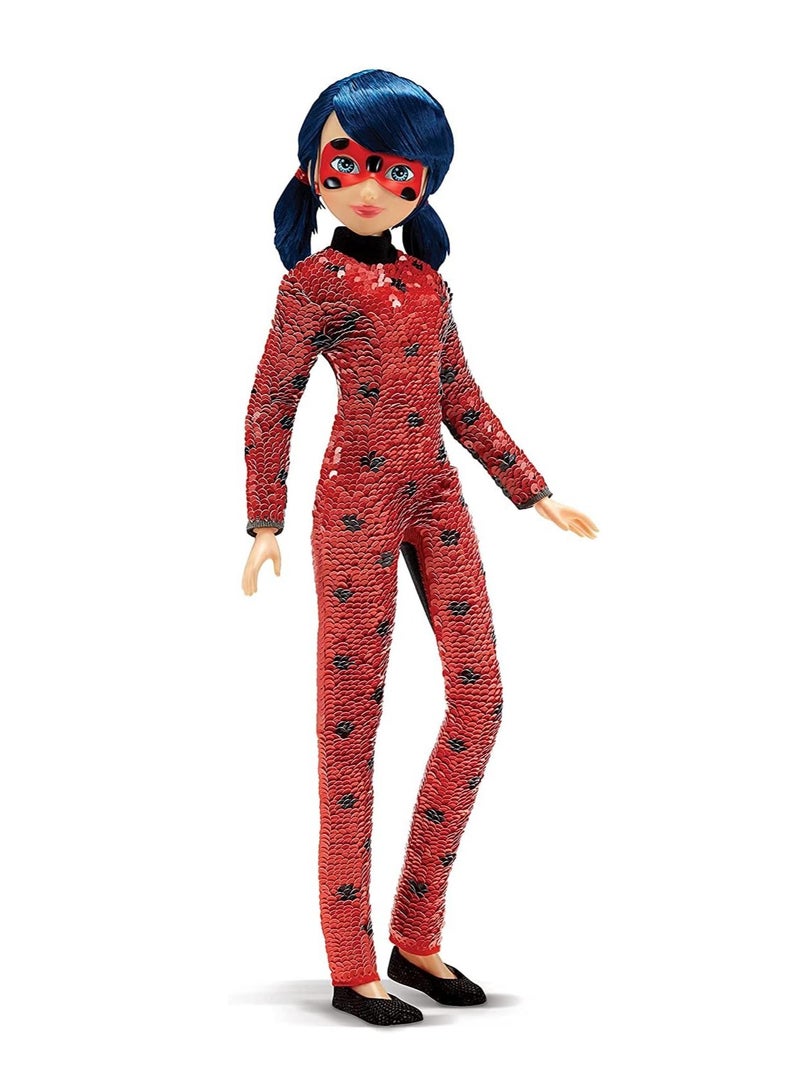 Fashion Flip Marinette To Ladybug with Sequin Outfit Doll by Playmates Toys | Material : Plastic |Fashion Doll | Age Group : 4Years+