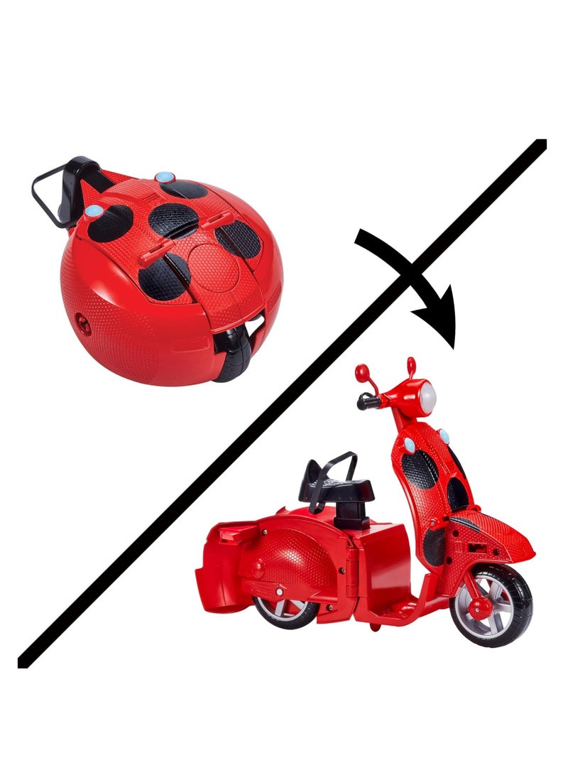 Miraculous Ladybug Switch N Go Scooter with Doll Exclusive 10.5” Ladybug Lucky Charms Fashion Doll and Accessories | Material : Plastic | Age Group : 4 to 10 Years