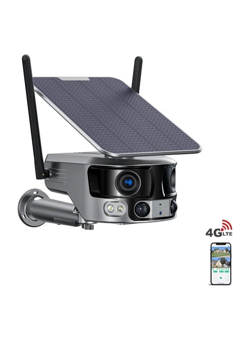 CRONY Y6 4G-4K-8MP-4X 180°Wide Angle Solar Battery Camera with 6W Solar Panel