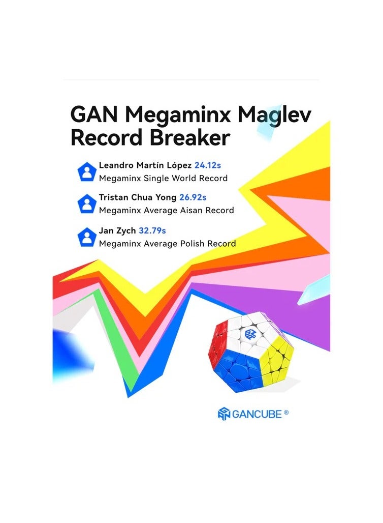 GAN Megaminx V2 UV Coated Grey Stickerless Speedcube