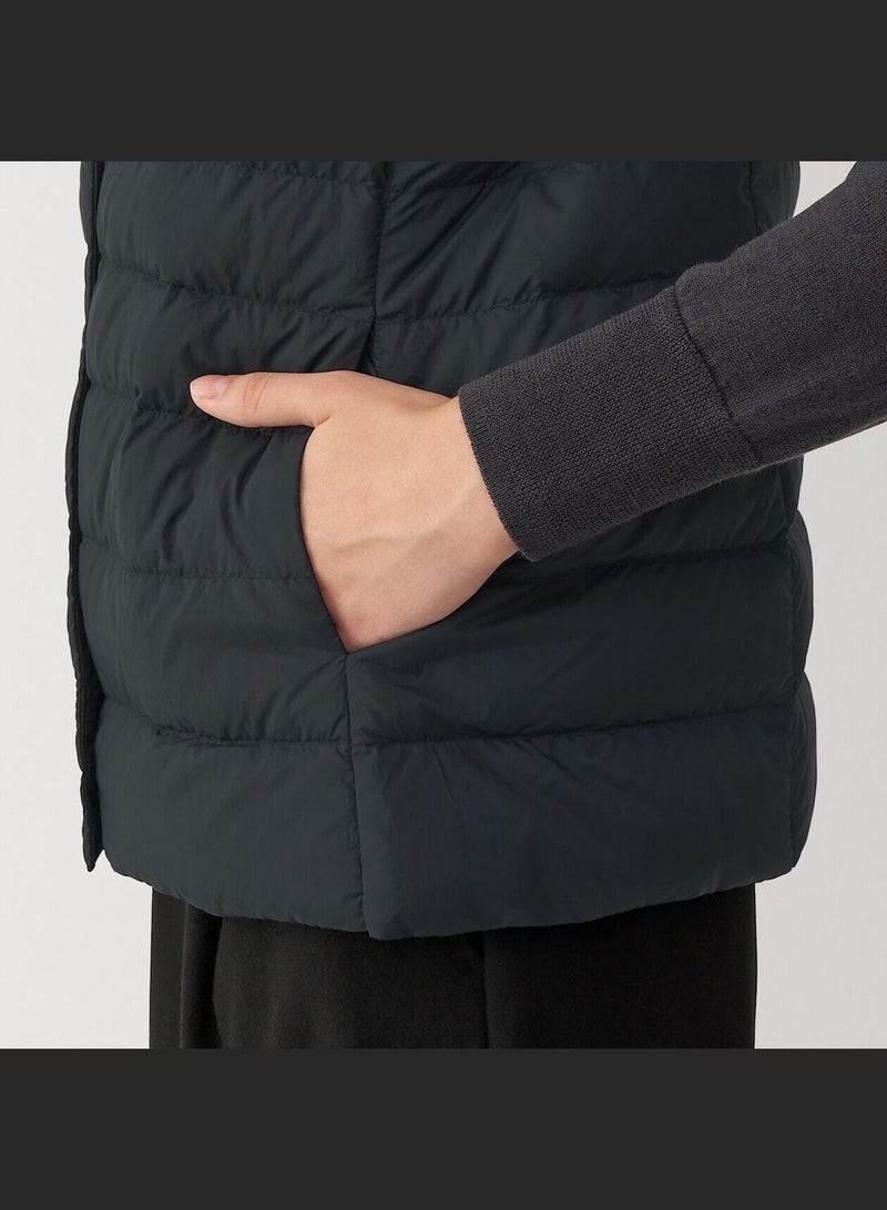 Light Weight Down Collarless Pocketable Vest