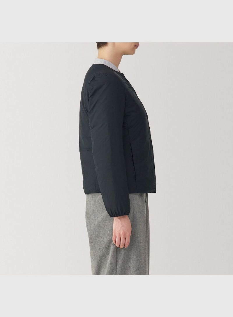 Light Weight Down Collarless Pocketable Jacket