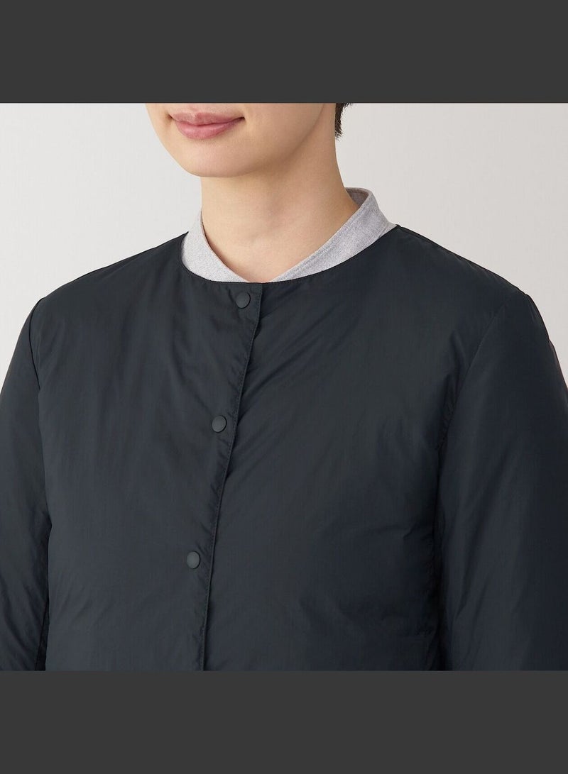 Light Weight Down Collarless Pocketable Jacket