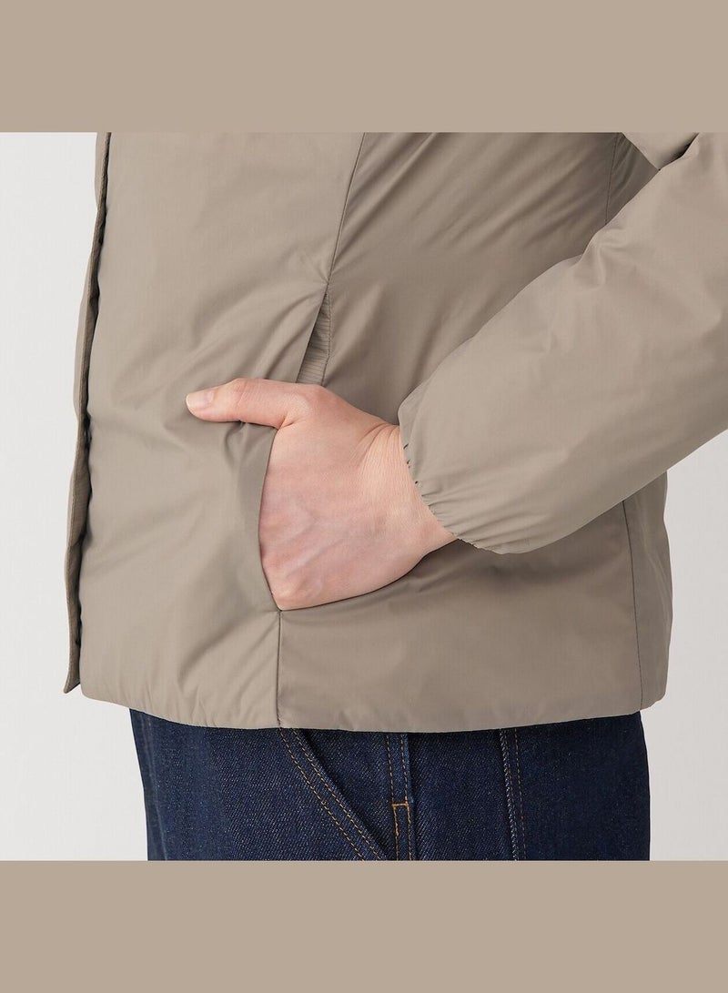 Light Weight Down Collarless Pocketable Jacket