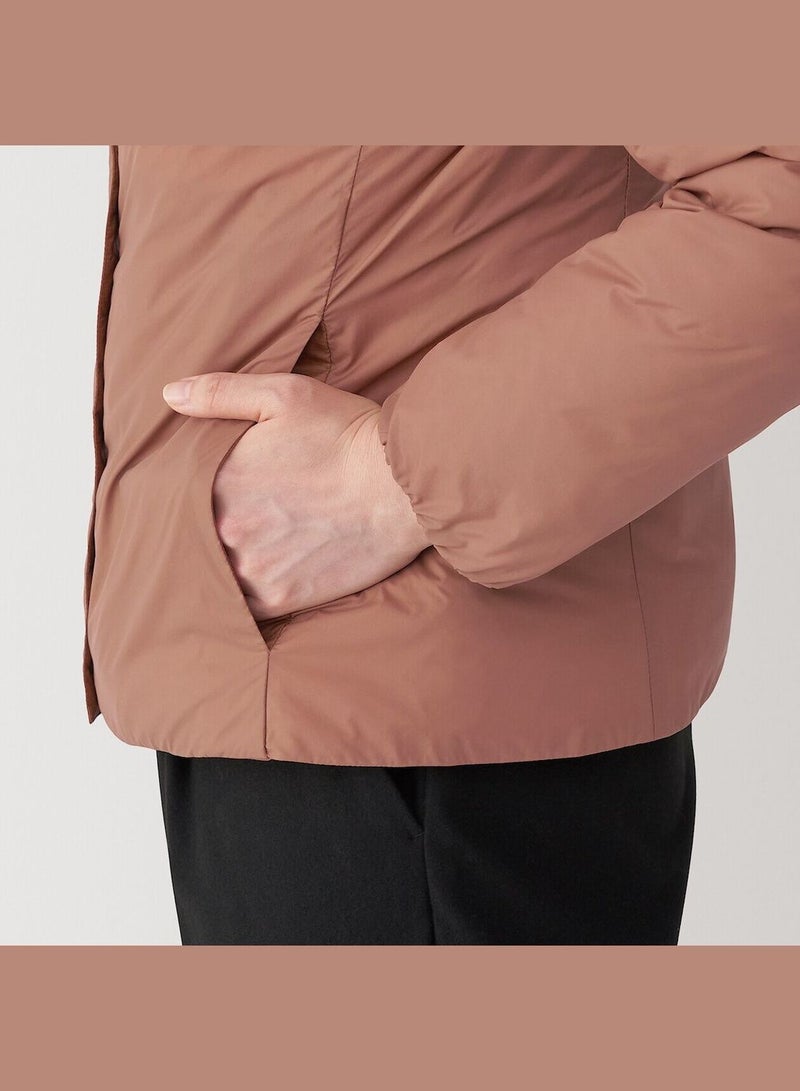 Light Weight Down Collarless Pocketable Jacket