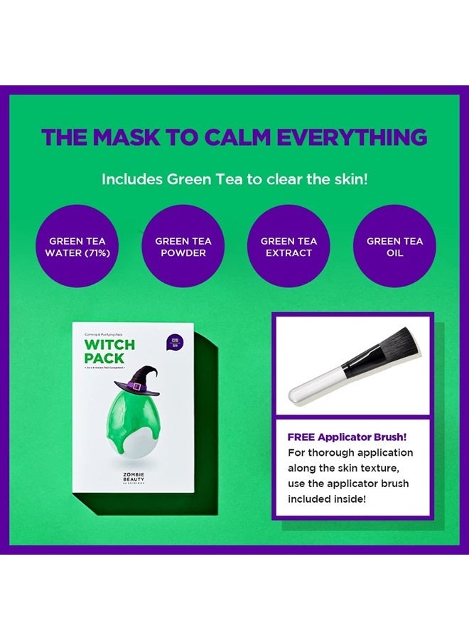 Witch Pack 1xBox - 8ea, Creamy Mud Pack with Green Tea, Water Calming Purifying Pore Care Witch Pack