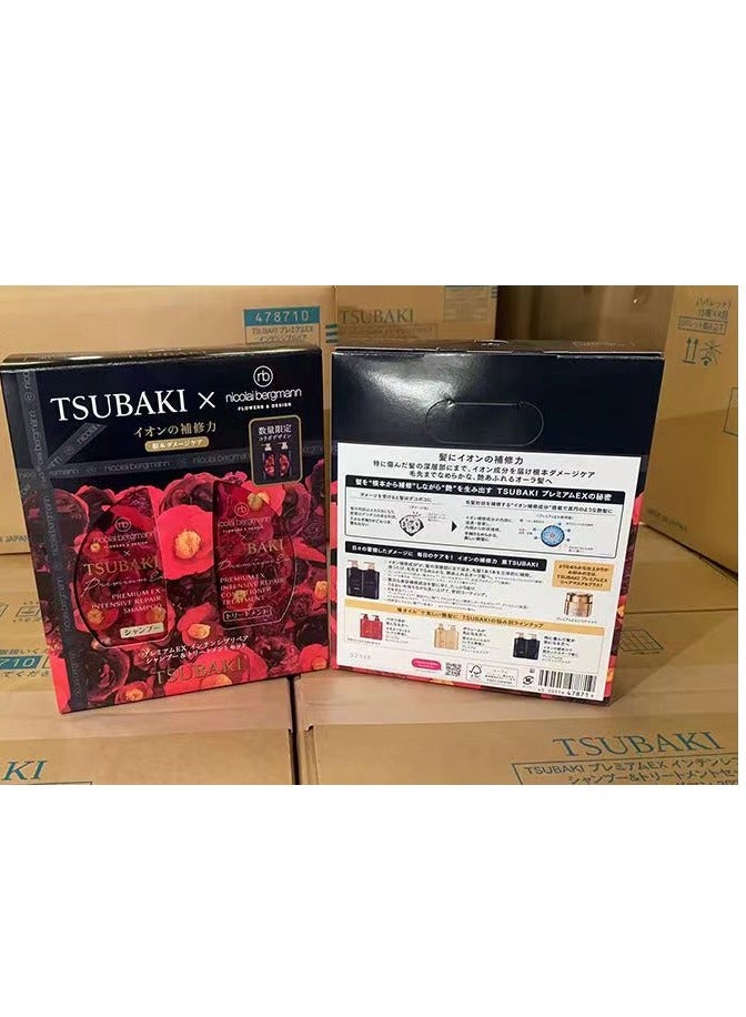 TSUBAKI Premium Intensive Repair Shampoo & Treatment Set 400ml,Pack of 2