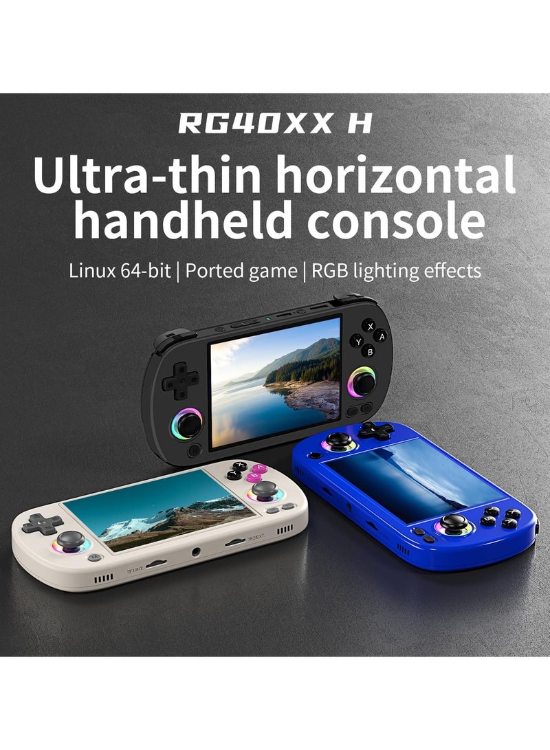 RG40XX H Retro Handheld Game Console, 4.0 Inch IPS Screen Linux System Built-in 64G TF Card 5488 Games Support HDMI TV Output 5G WIFI Bluetooth 4.2