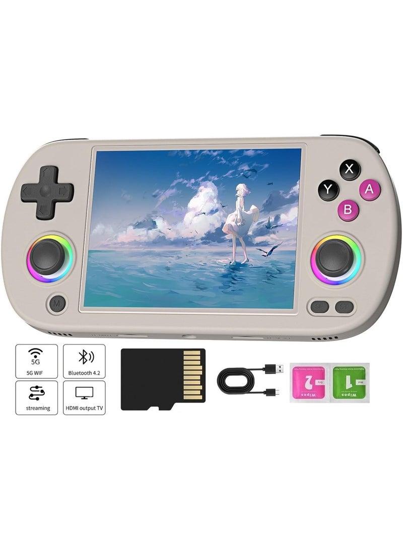 RG40XX H Retro Handheld Game Console, 4.0 Inch IPS Screen Linux System Built-in 64G TF Card 5488 Games Support HDMI TV Output 5G WIFI Bluetooth 4.2