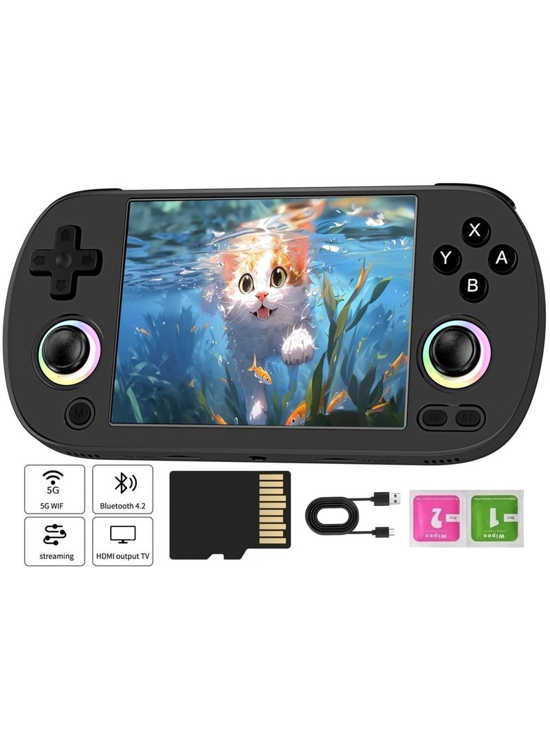 RG40XX H Retro Handheld Game Console, 4.0 Inch IPS Screen Linux System Built-in 64G TF Card 5488 Games Support HDMI TV Output 5G WIFI Bluetooth 4.2