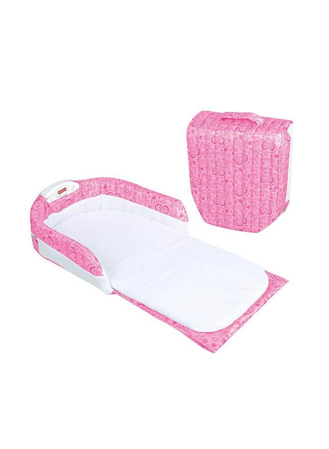 Portable Separated Bed - Pink/White