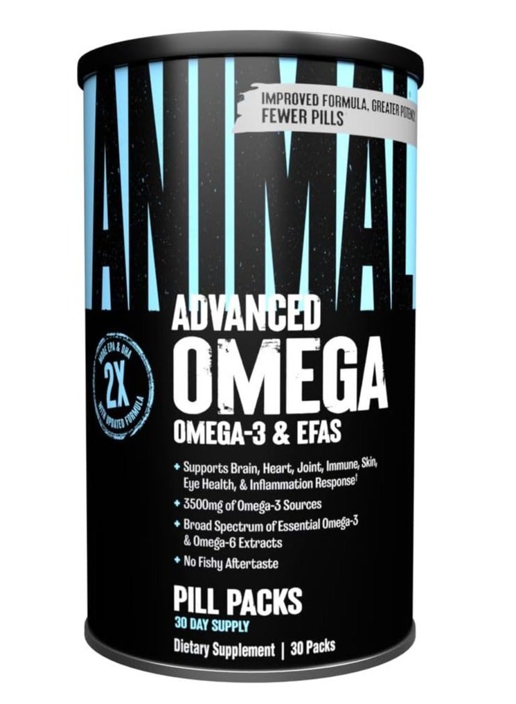 Animal Omega – Omega 3 & 6 Supplement – Fish Oil, Flaxseed Oil, Salmon Oil, Cod Liver, Herring, and more – Supports Cardiovascular & Joint Health – Enhances Metabolism – 30 Day Pack