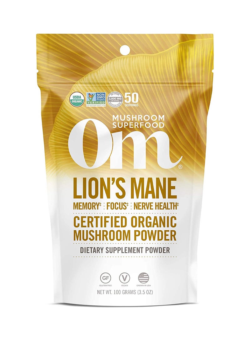 Lions Mane Organic Mushroom Powder 100G