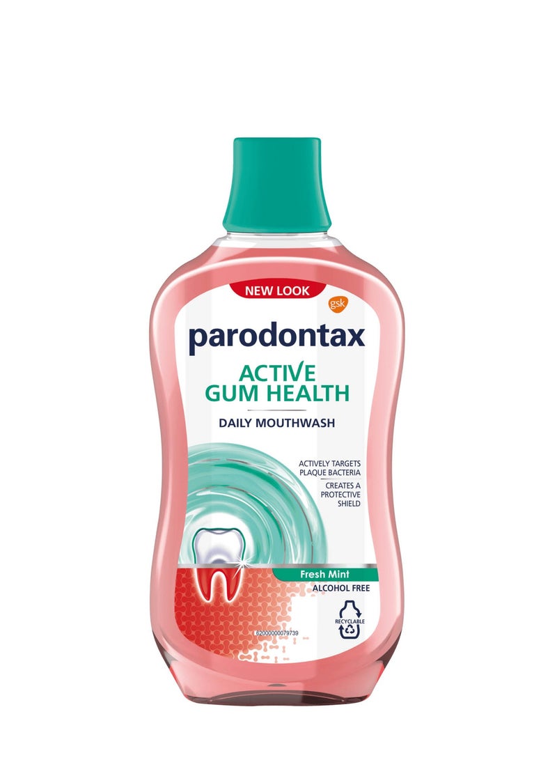 Parodontax Active Gum Health Daily Mouthwash Fresh Mint Flavor - alcohol free 500 ml