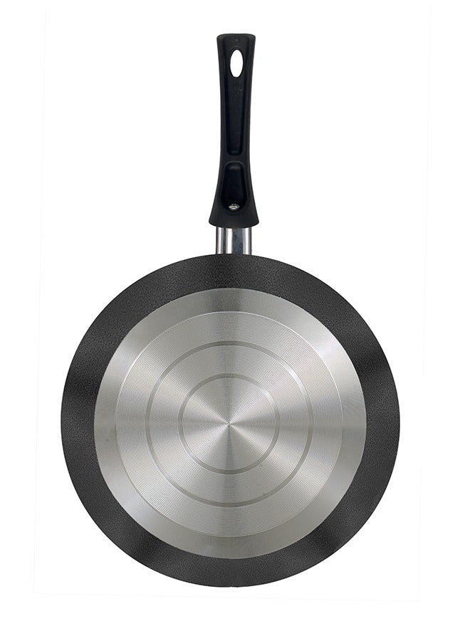 Sonex Non Stick Classic Fry Pan, Teflon Coating, Advanced Heat Distribution, Ergonomic Stay-Cool Handle, Hard Enamel Exterior, Super Strong Nonstick, Grey, Sizes 20-32 cm, Durable & Scratch-Resistant