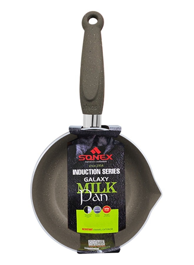 Sonex Non Stick Galaxy Milk Pan, Marble Coat, Sand Beige, PFOA Free, Spout Design, Ergonomic  Cool Handle, Dishwasher Safe, Multi-Purpose Sauce/Milk Pan,1.5-3.5 Ltr Capacity, Induction Compatible