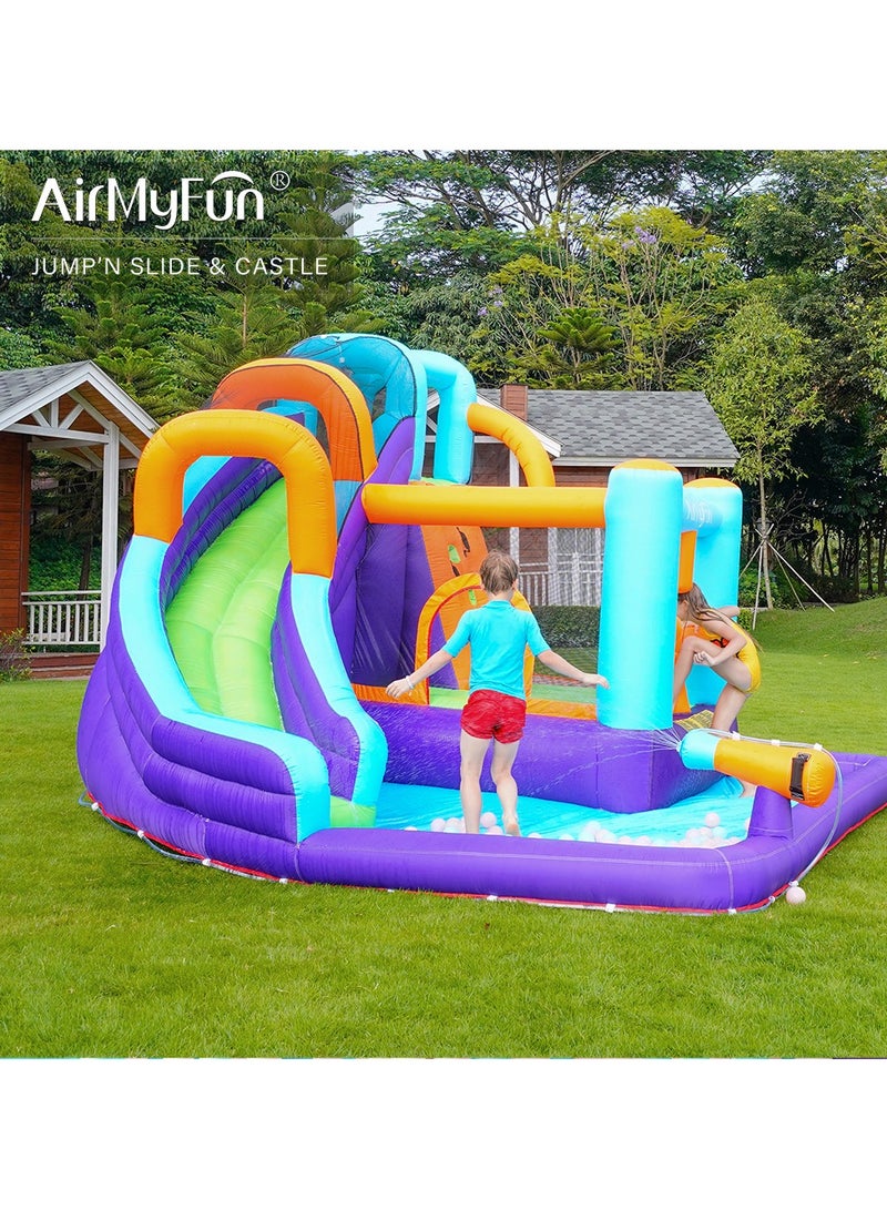 AirMyFun Bounce House for Kids and Toddler, Inflatable Bouncy Castle with Blower Outdoor Jumping House with Slide 83020