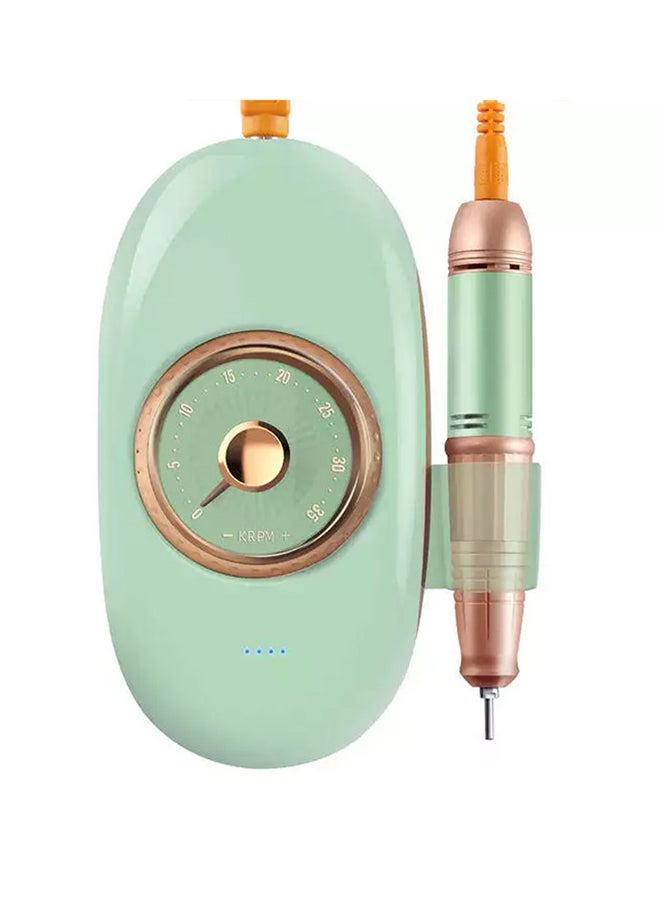 Electric Nail Art Tools 35000 Rpm Nail Machine Rechargeable Wireless Nail Drill Jmd-167 - Green