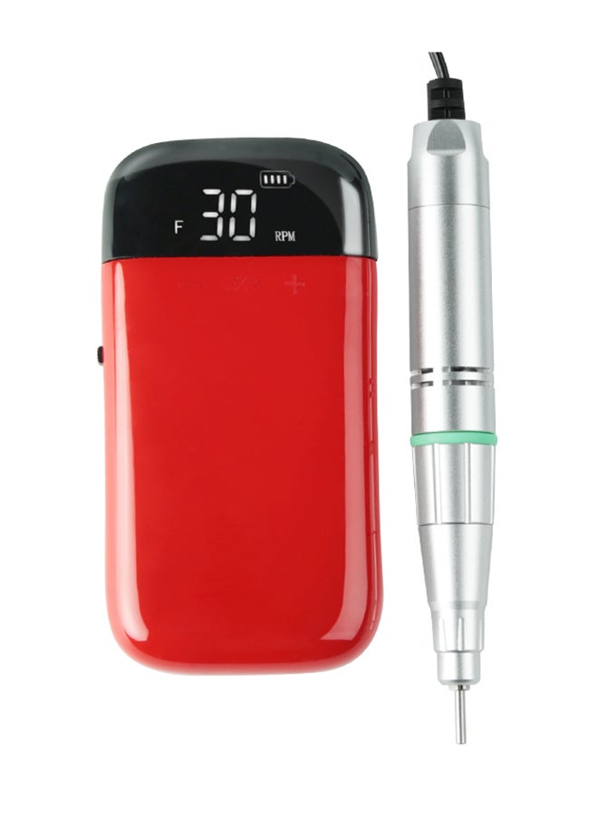 Electric Nail Art Tools 30000 Rpm Nail Machine Rechargeable Wireless Nail Drill Jmd-107 - Red