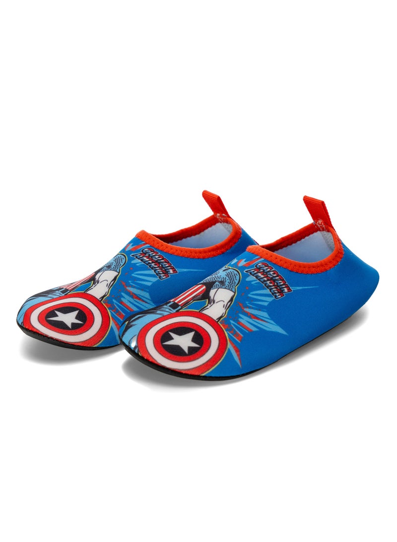 Comic Kicks By UrbanHaul Marvel Captain America  Aqua Shoe For Boys