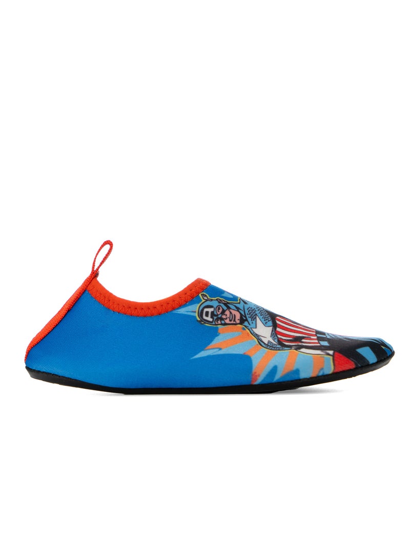 Comic Kicks By UrbanHaul Marvel Captain America  Aqua Shoe For Boys