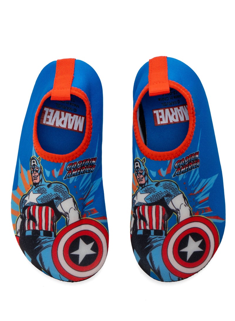 Comic Kicks By UrbanHaul Marvel Captain America  Aqua Shoe For Boys