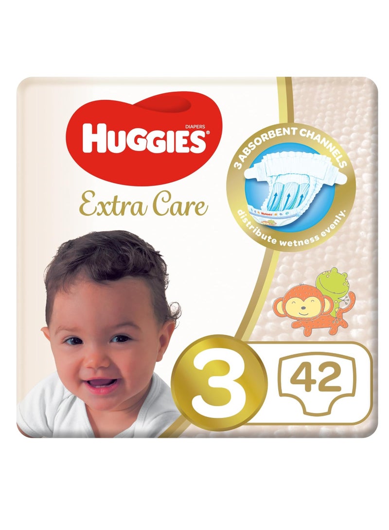 Huggies Extra Care No.3 (4-9 Kg ) 7% Off 42S ( Kc70907 )