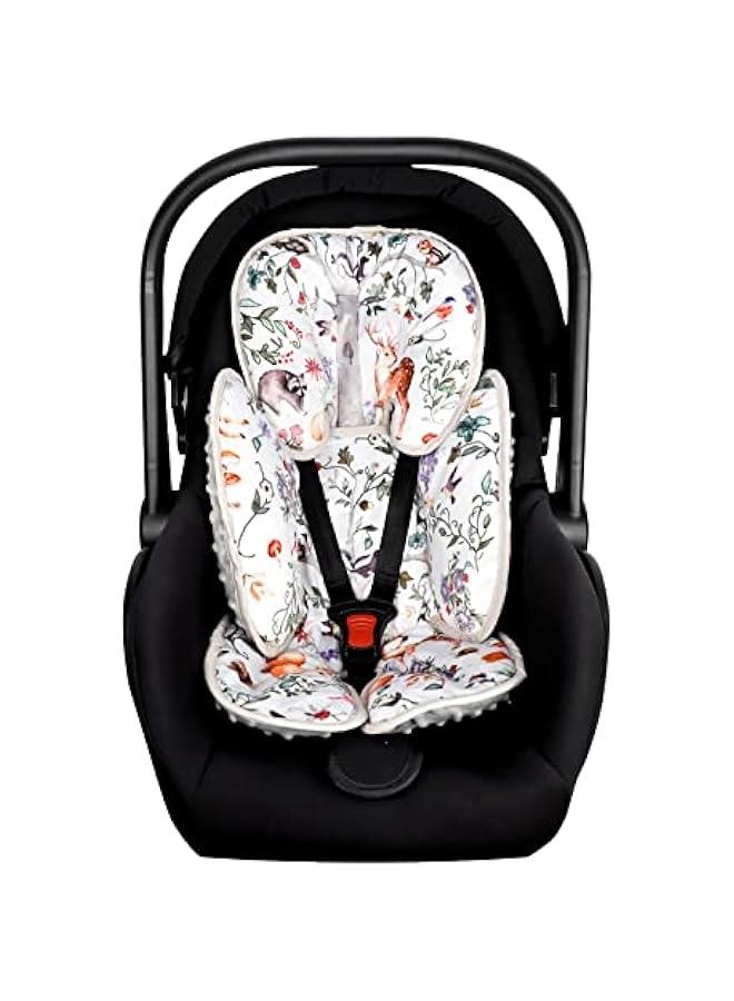 2-in-1 Infant Car Seat Insert for Newborn, Car Seat Head Support Baby Girls Boys, Extra Soft Preemie Carseat Head Support Cushion Pillow for Baby Car Seats, Strollers, Bouncers