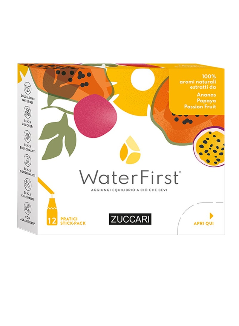 Zuccari Waterfirst, Pineapple Papaya and Passion Fruit, 12 Sticks